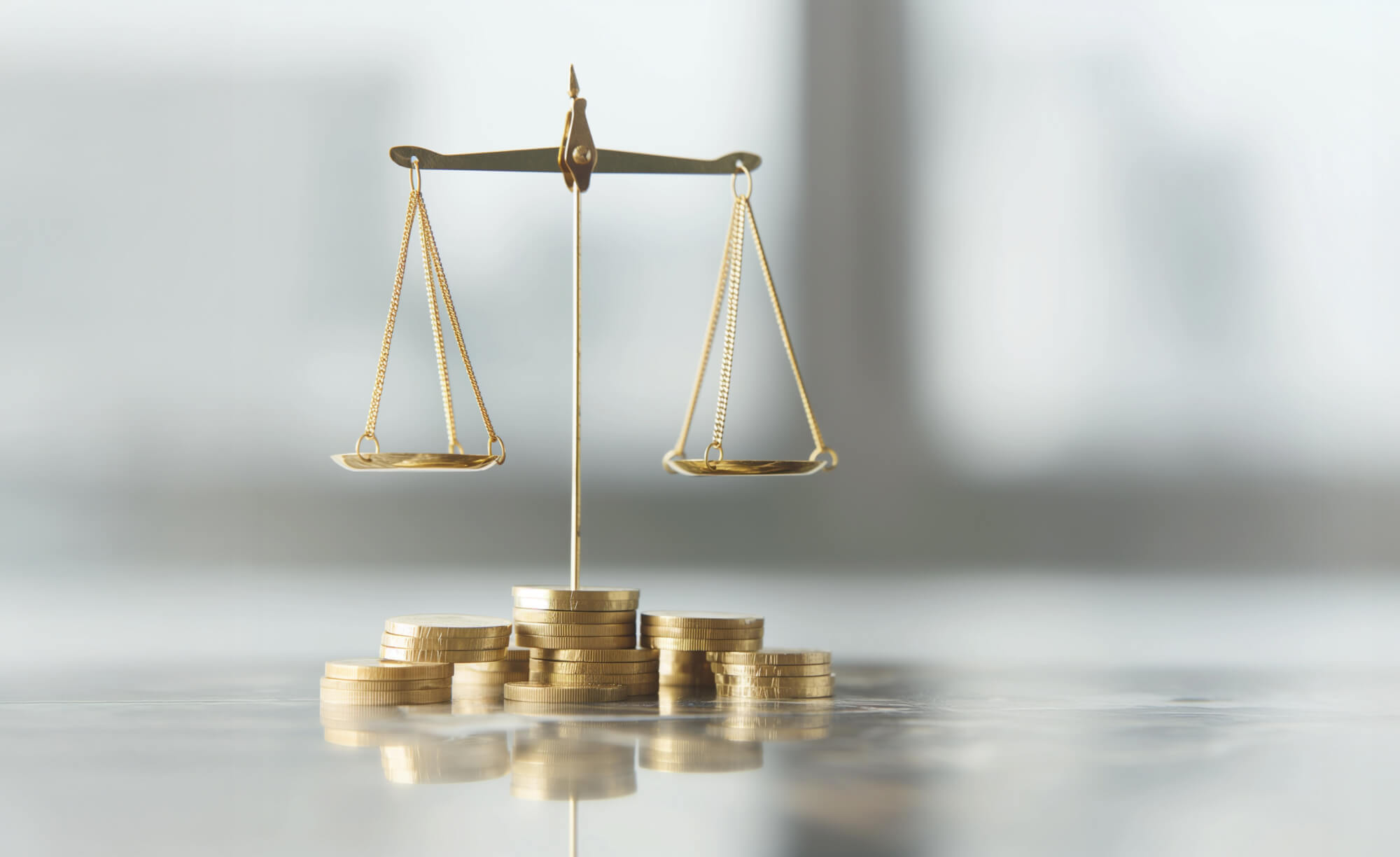 shiny Golden scales on a marble surface